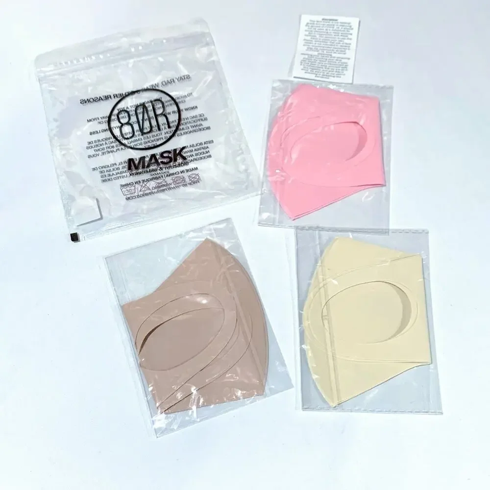 New 8 Other Reasons Resusable Face Masks Trio in Cream, Pink, Tan Set of 3